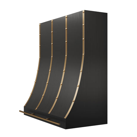 USA Luxury Black Stainless Steel Range Hood URHS-08