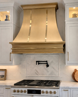 USA Luxury Brass Range Hood Featuring Artisan Brass Straps URHB-98