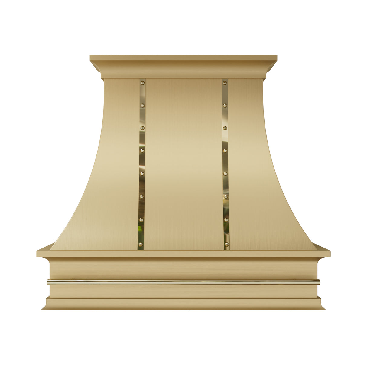 USA Luxury Brass Range Hood Featuring Artisan Brass Straps URHB-98