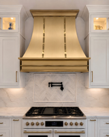 USA Luxury Brass Range Hood Featuring Artisan Brass Straps URHB-98