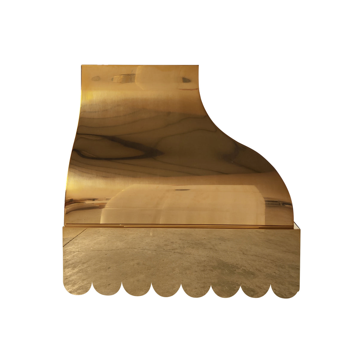 USA Luxury Polished Brass Vent Hood with Bell Shaped URHB-156