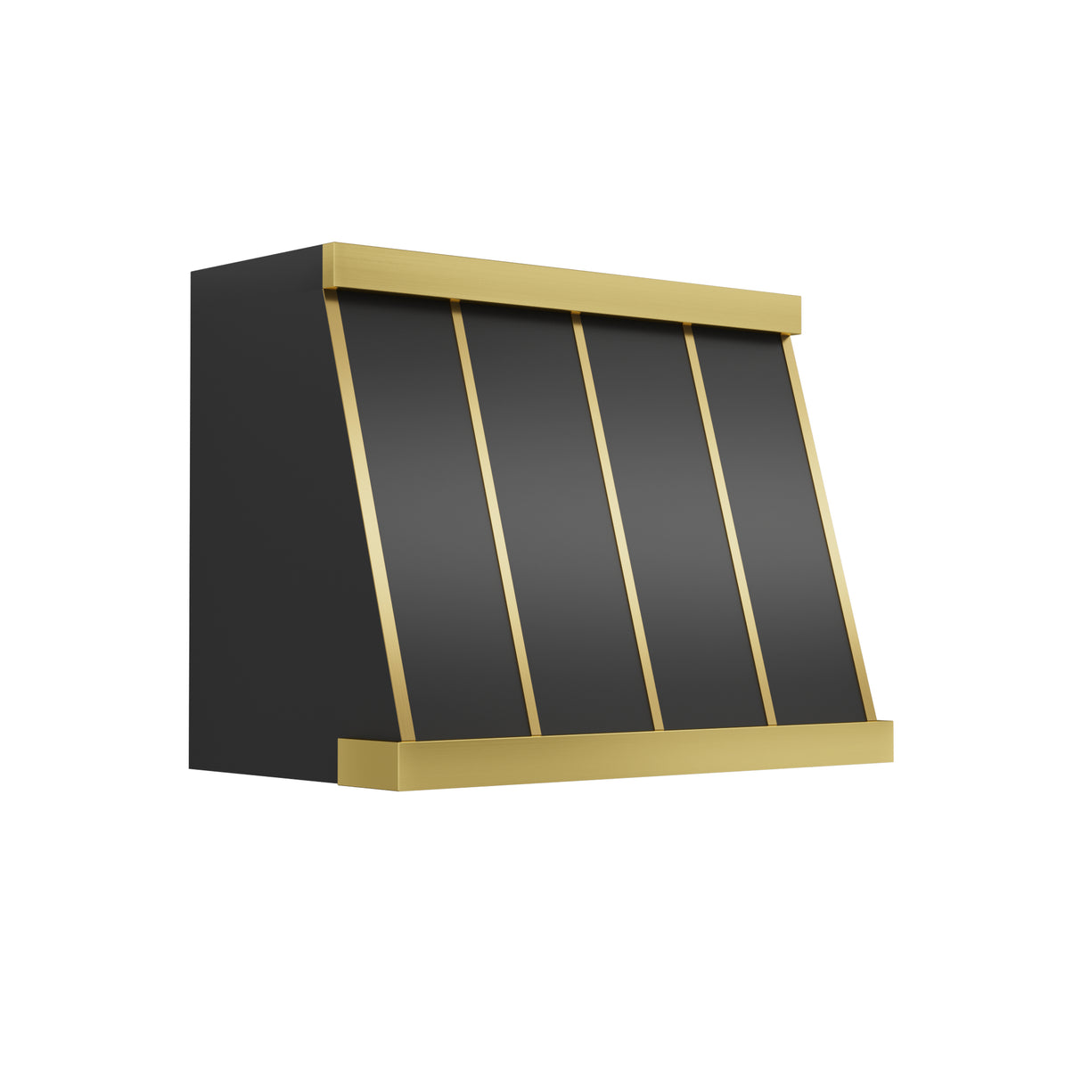 USA Luxury Stainless Steel Vent Hood Featuring Brass Straps URHS-121