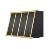USA Luxury Stainless Steel Vent Hood Featuring Brass Straps URHS-121