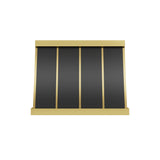 USA Luxury Stainless Steel Vent Hood Featuring Brass Straps URHS-121