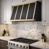 USA Luxury Stainless Steel Vent Hood Featuring Brass Straps URHS-121