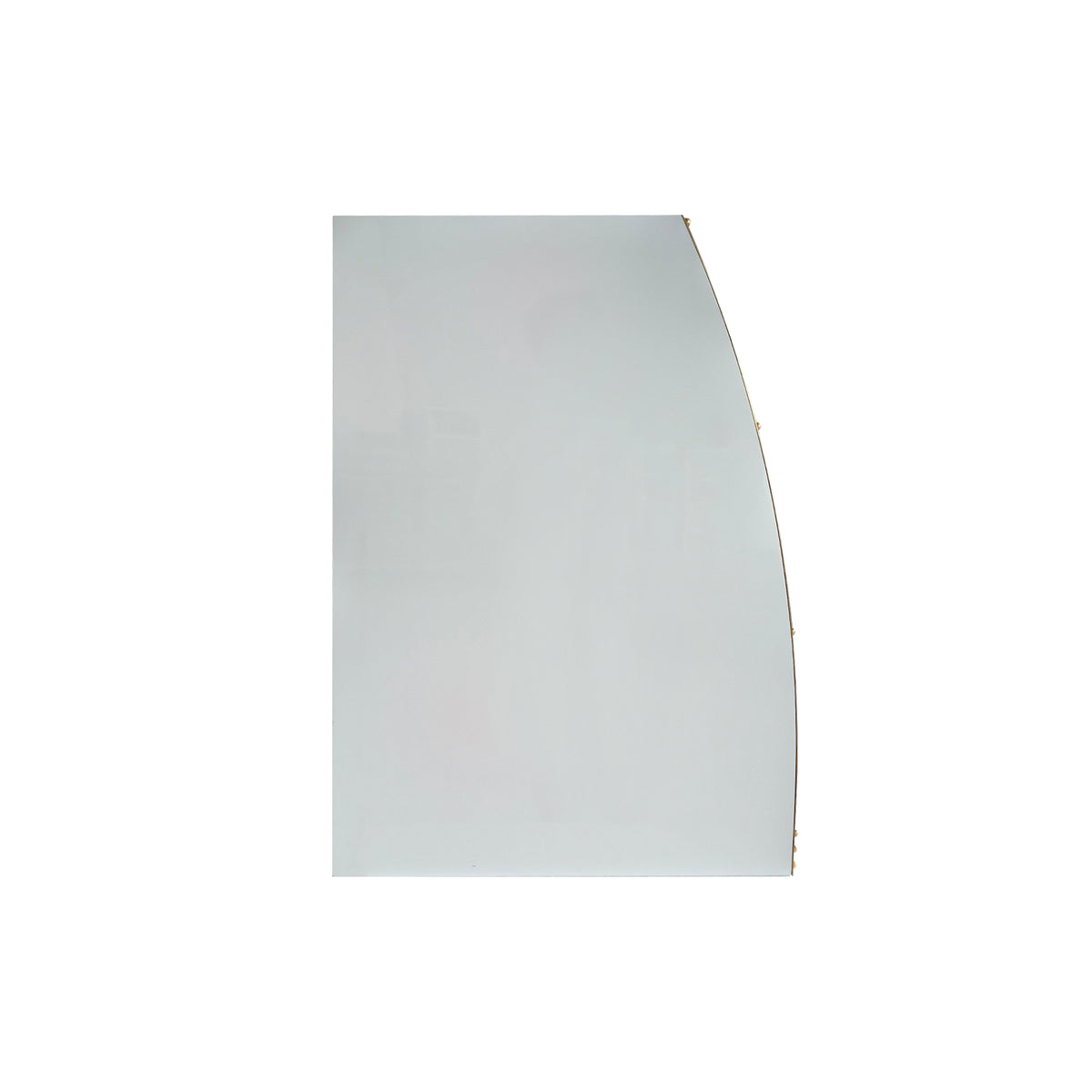 USA Luxury White Stainless Steel Stove Hood Faeaturing Polished Brass Straps URHS-256