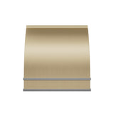 USA Minimal Brass Kitchen Hood Featuring Stainless Steel Straps URHB-113