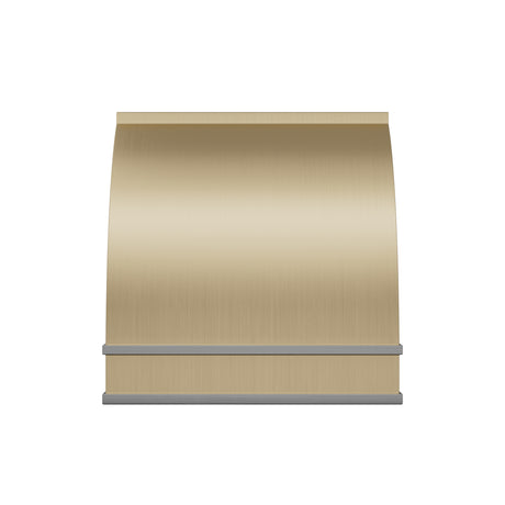 USA Minimal Brass Kitchen Hood Featuring Stainless Steel Straps URHB-113