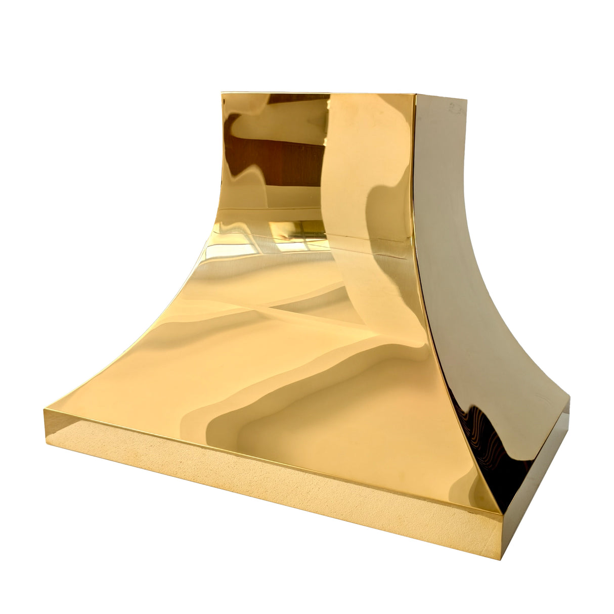 USA Minimal Custom Polished Brass Stove Hood URHB-159