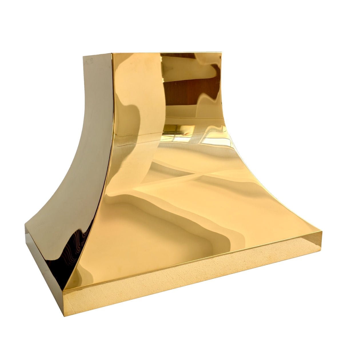 USA Minimal Custom Polished Brass Stove Hood URHB-159