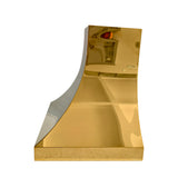 USA Minimal Custom Polished Brass Stove Hood URHB-159