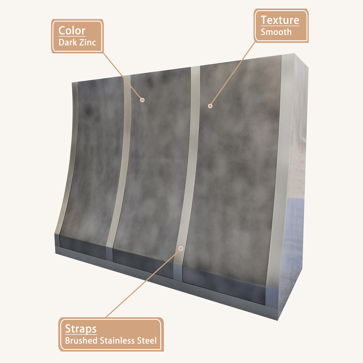 USA Minimal Florida Zinc Range Hood URHZ-14