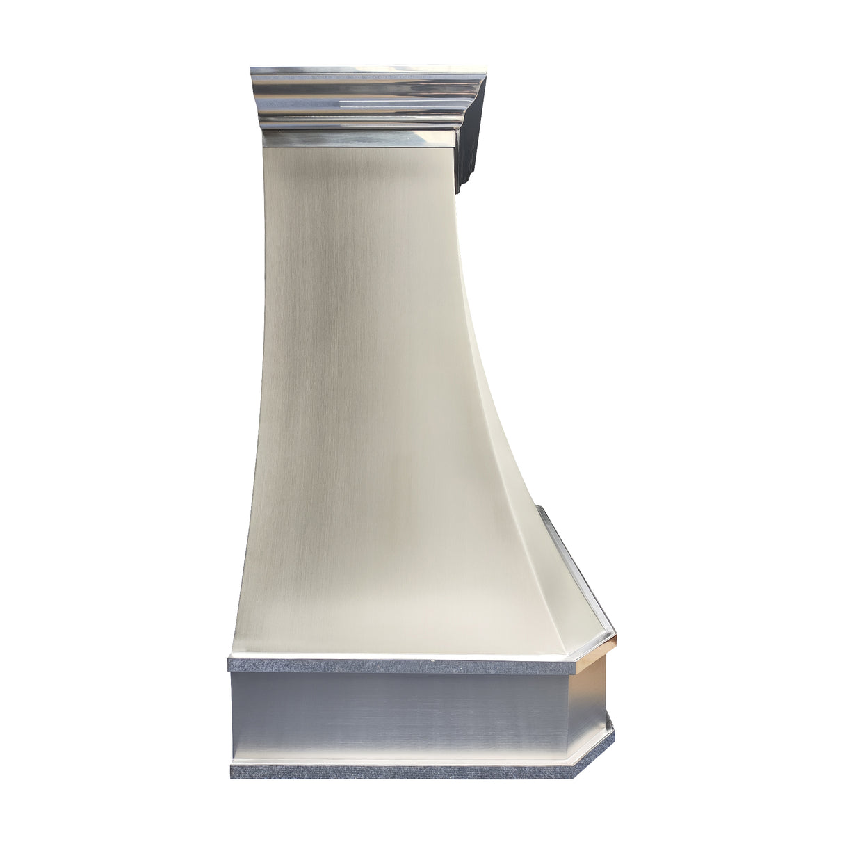 USA Minimal Stainless Steel Exhaust Hood Featuring Polished Straps URHS-222
