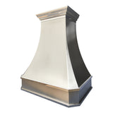 USA Minimal Stainless Steel Exhaust Hood Featuring Polished Straps URHS-222