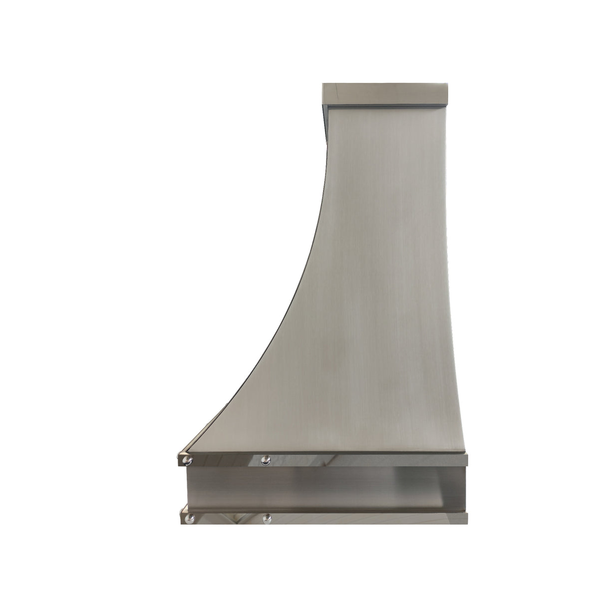 USA Minimal Stainless Steel Exhaust Hood with Round Handmade Rivets URHS-251