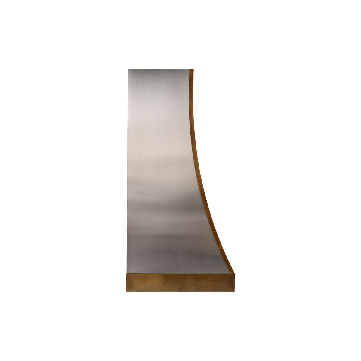 USA Minimal Stainless Steel Kitchen Hood with Handmade Brass Straps URHS-262