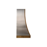 USA Minimal Stainless Steel Kitchen Hood with Handmade Brass Straps URHS-262