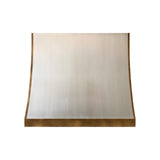 USA Minimal Stainless Steel Kitchen Hood with Handmade Brass Straps URHS-262