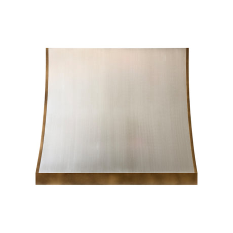 USA Minimal Stainless Steel Kitchen Hood with Handmade Brass Straps URHS-262