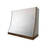USA Minimal Stainless Steel Kitchen Hood with Handmade Brass Straps URHS-262