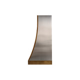 USA Minimal Stainless Steel Kitchen Hood with Handmade Brass Straps URHS-262