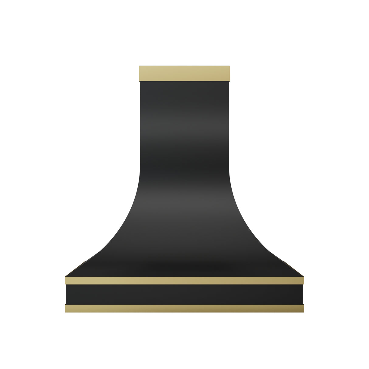 USA Minimal Stainless Steel Range Hood with Custom Brass Straps URHS-178