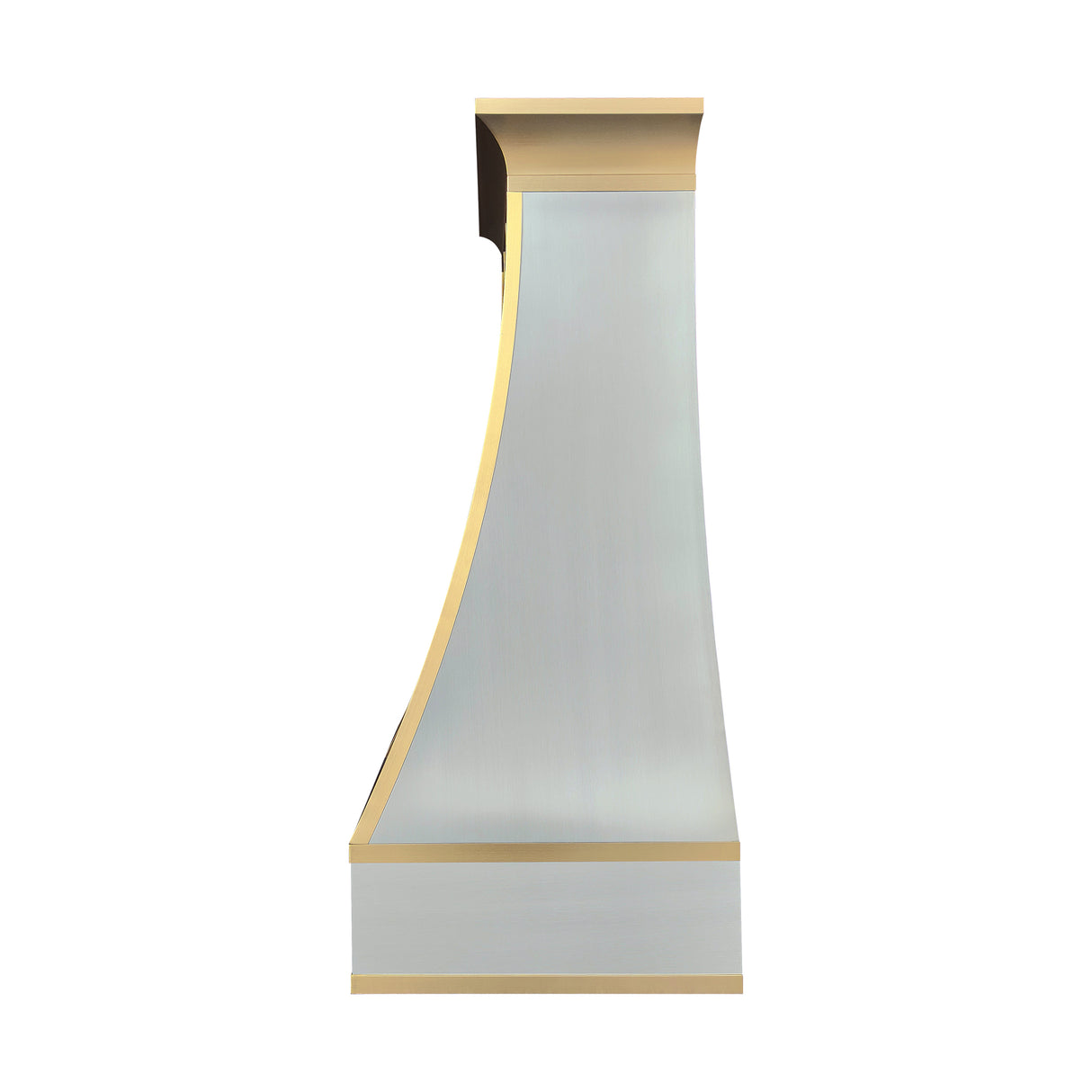 USA Custom Stainless Steel Vent Hood with Artisan Brass Straps URHS-185