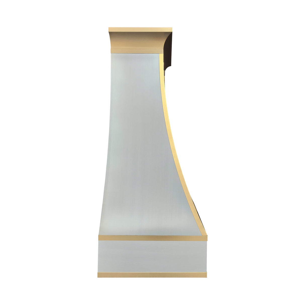 USA Custom Stainless Steel Vent Hood with Artisan Brass Straps URHS-185