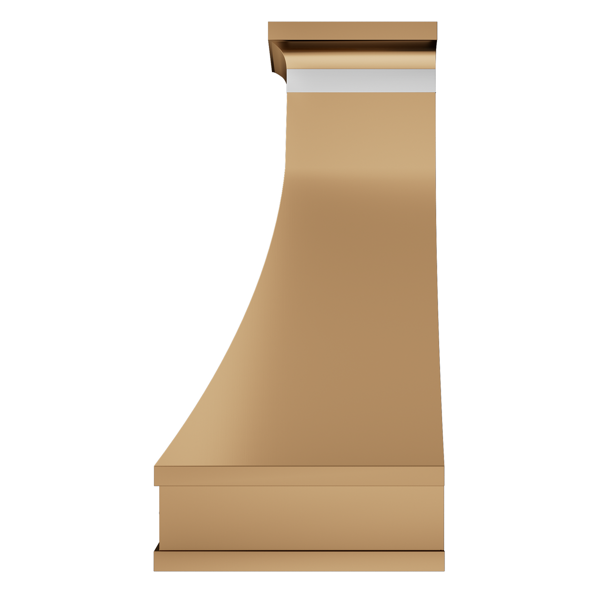USA Minimalist Brass Custom Vent Hood with Bottom Rivets URHB-16
