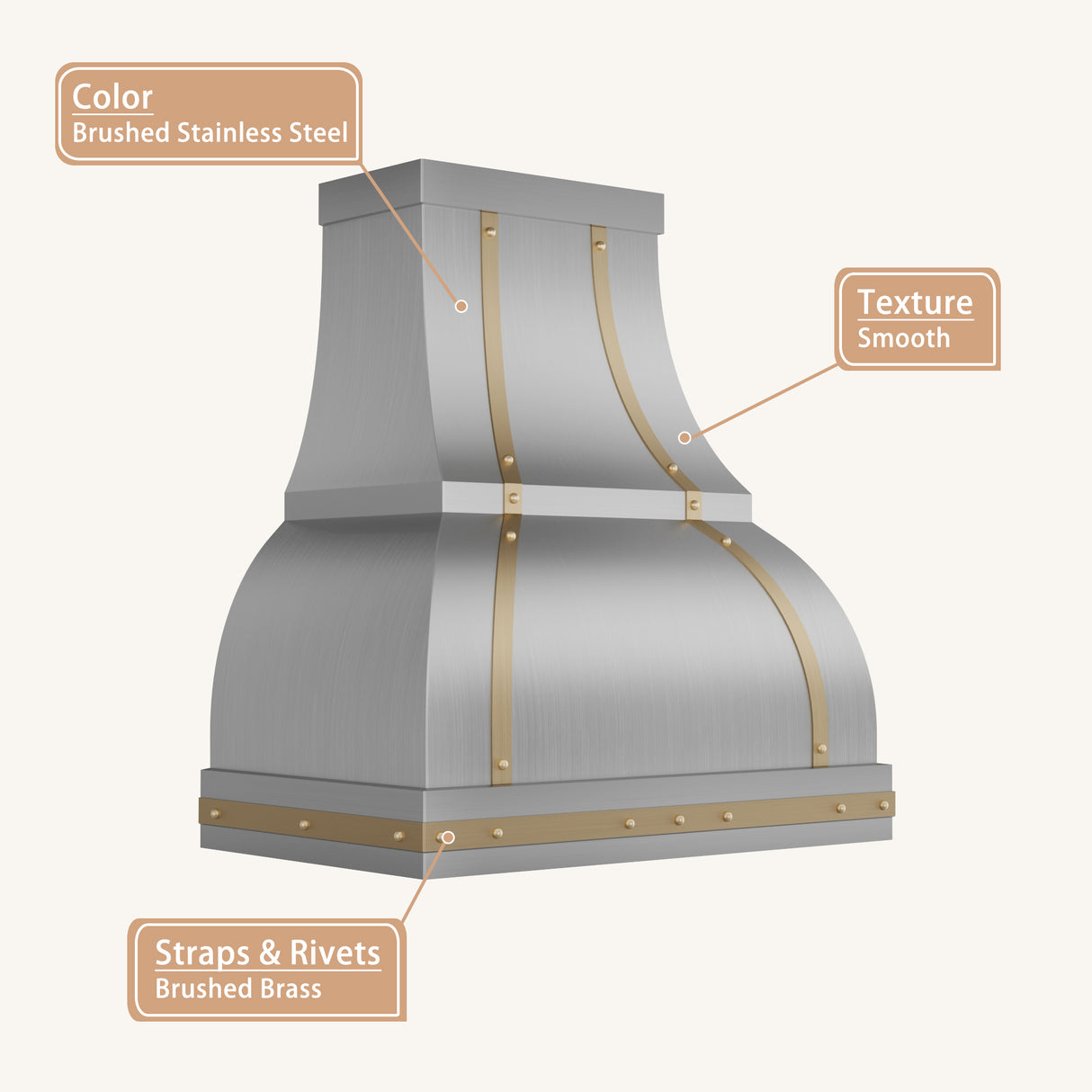 USA Modern Bell Shaped Stainless Steel Exhaust Hood URHS-225