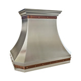 USA Modern Luxury Stainless Steel Range Hood with Copper Straps URHS-68