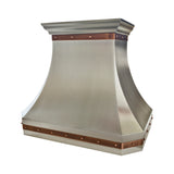 USA Modern Luxury Stainless Steel Range Hood with Copper Straps URHS-68