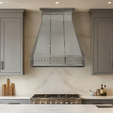 USA Modern Stainless Steel Exhaust Hood Featuring Artisan Rivets URHS-194