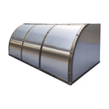 USA Modern Stainless Steel Kitchen Hood Featuring Artisan Straps USHS-134