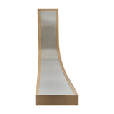 USA Modern Stainless Steel Stove Hood with Brass Trim URHS-130