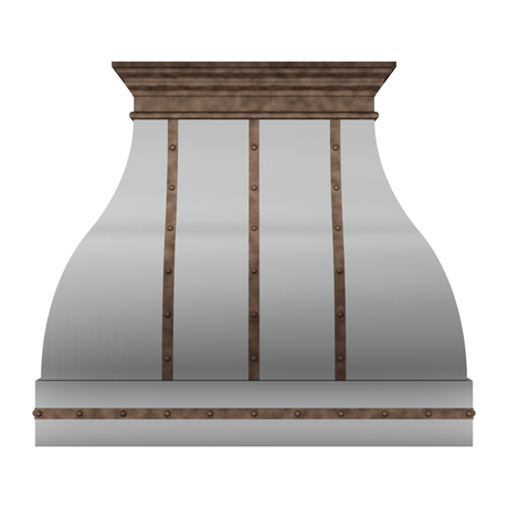 USA Modern Stainless Steel Vent Hood Featuring Classic Straps URHS-149