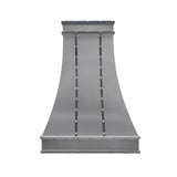 USA Modern Stainless Steel Vent Hood with Polished Straps URHS-125