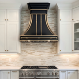 USA New York Designer Black Stainless Steel Stove Hood URHS-234