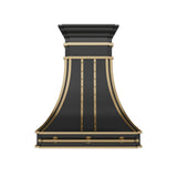 USA New York Designer Black Stainless Steel Stove Hood URHS-234