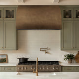USA Non-directional Antique Brass Kitchen Hood with Modern Curved Shaped URHB-150