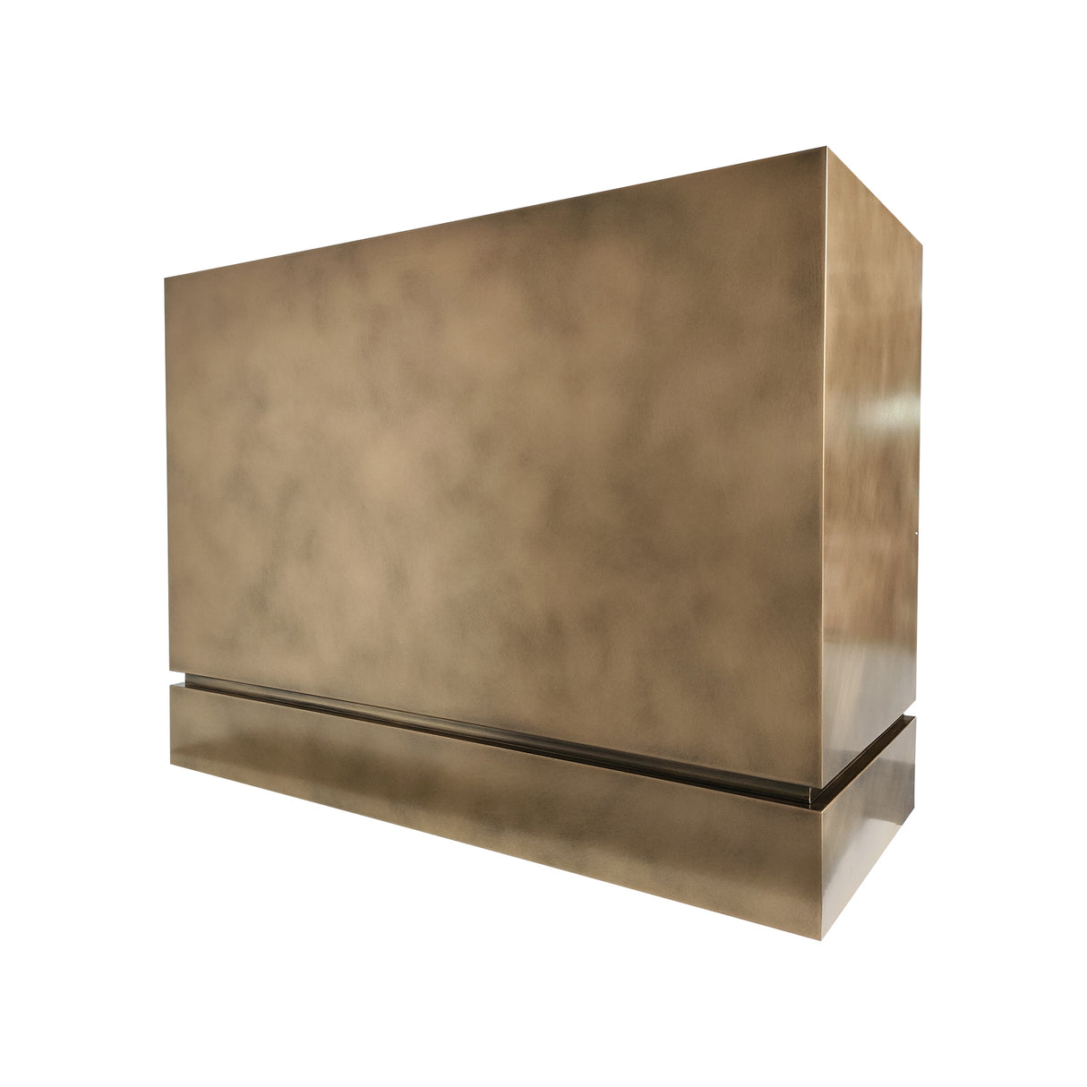 USA Non-directional Brass Custom Stove Hood with Artisan Box Shaped URHB-110