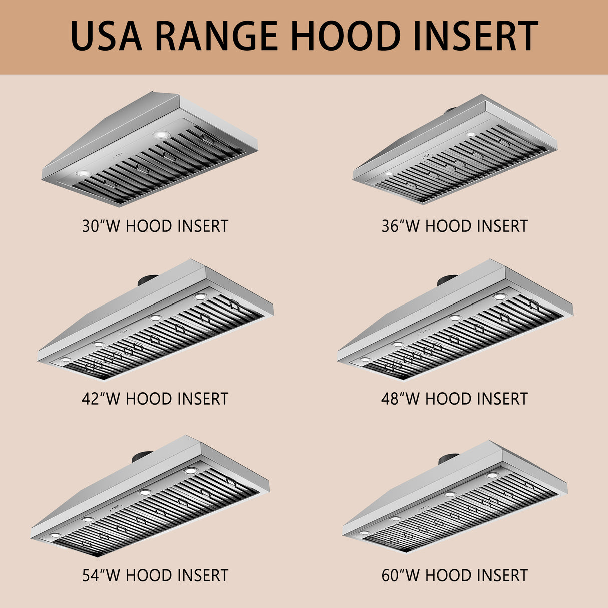 USA Curved Brass Kitchen Vent Hood with Sleek Design URHB-09