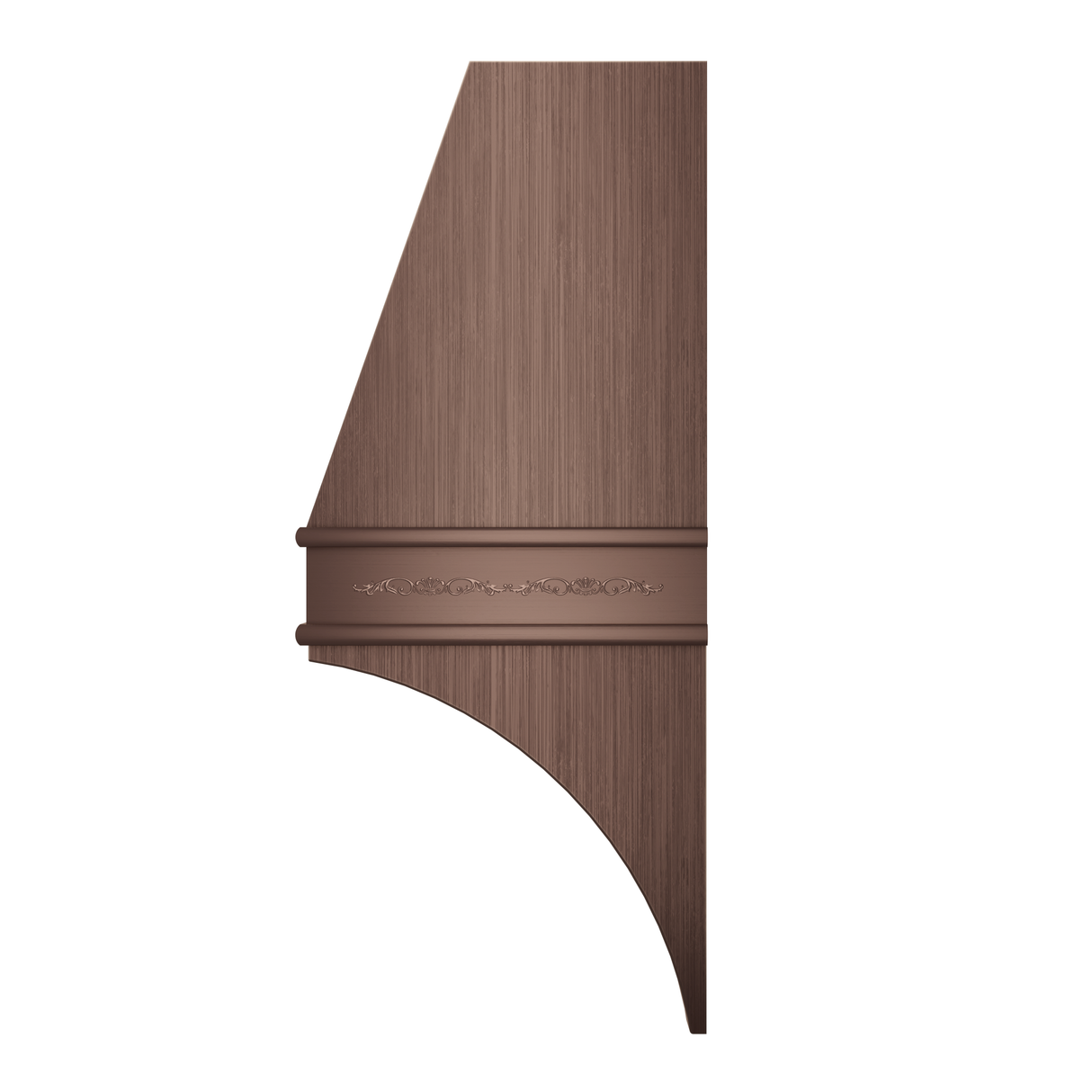 USA Retro Copper Custom Vent Hood with Vintage Apron URHC-13