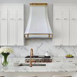 USA Stainless Steel Custom Range Hood with White Finish URHS-42