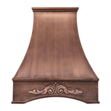 USA Arched Custom Copper Range Hood for Kitchens URHC-04