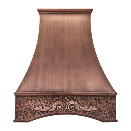 USA Arched Custom Copper Range Hood for Kitchens URHC-04
