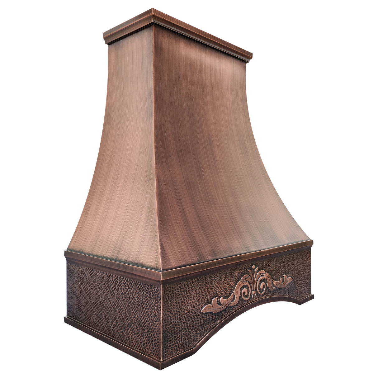 USA Arched Custom Copper Range Hood for Kitchens URHC-04
