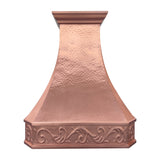 USA Custom Classic Copper Range Hood with Artisan Apron URHC-26