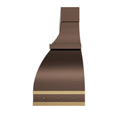 USA Designer Copper Vent Hood with Brass Straps URHC-20