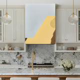 USA White Box Shaped Stainless Steel Vent Hood with Artisan Apron URHS-211